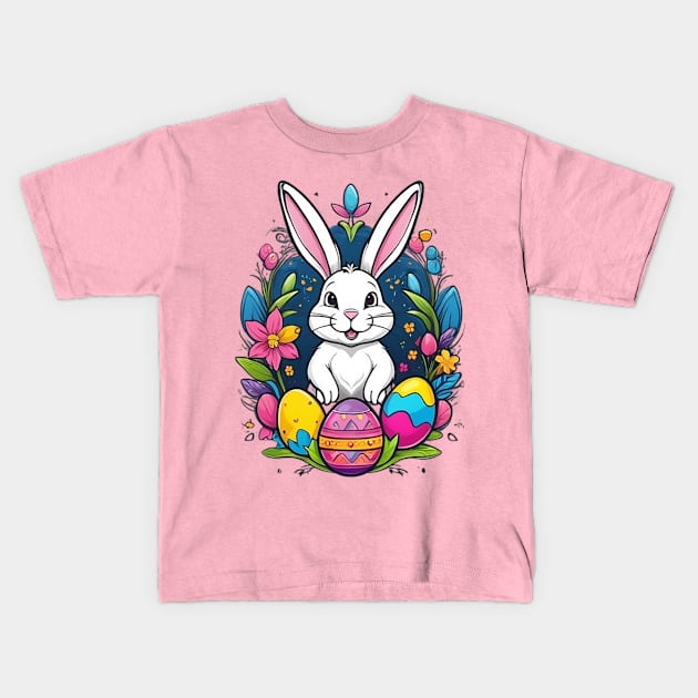 Happy Easter Kids T-Shirt by likbatonboot